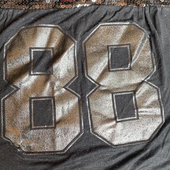 Team 88 Black T-shirt with Sequin Chest - Picture 8 of 13